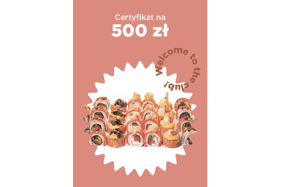 Сертифікат на 500 zł доставка