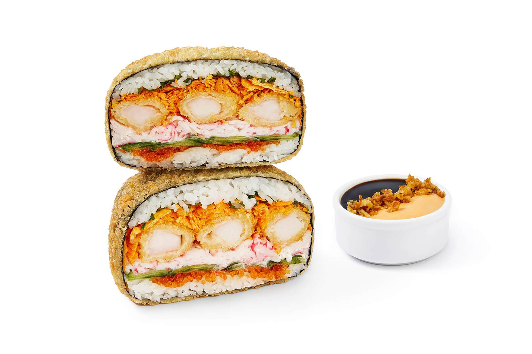 Big Sushi burger with shrimp from Roll Club
