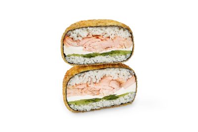 Sushi burger Big z pieczonym łososiem