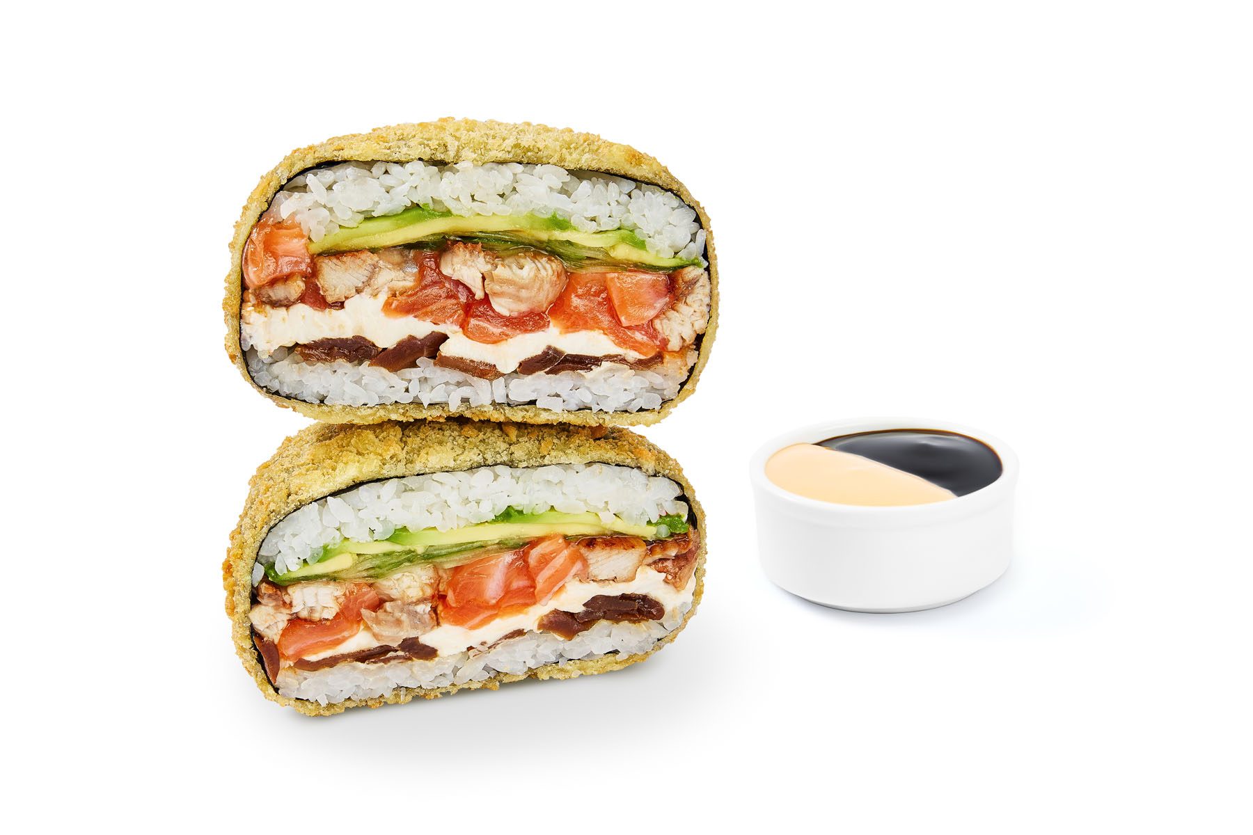 Big Sushi Burger Eel-Salmon order